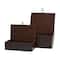 Leather Storage Box with Leather Loop Closure Set